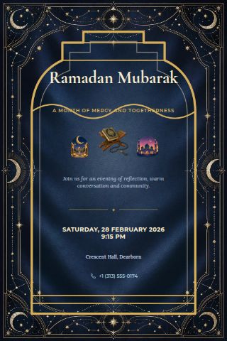 Ramadan Gathering invitation preview