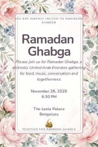 Ramadan Ghabga invitation design preview