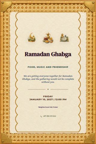 Ramadan Ghabga invitation preview