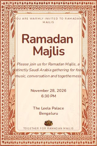 Ramadan Majlis invitation design preview