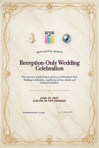 Reception-Only Wedding Celebration invitation preview