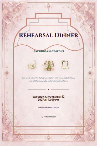 Rehearsal Dinner invitation preview
