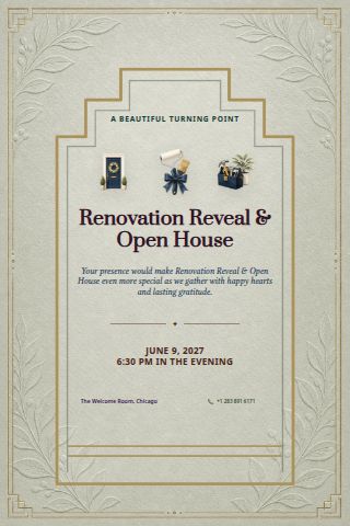Renovation Reveal & Open House invitation preview