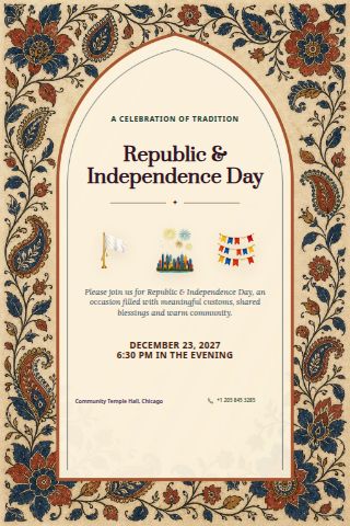 Republic & Independence Day invitation preview