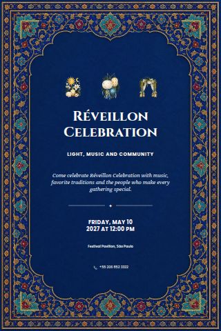Réveillon Celebration invitation preview