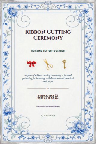 Ribbon Cutting Ceremony invitation preview