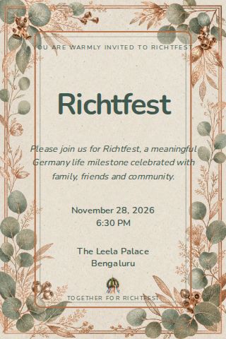 Richtfest invitation design preview