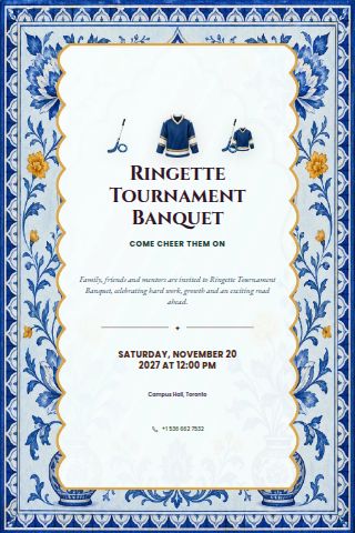 Ringette Tournament Banquet invitation preview