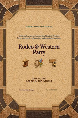 Rodeo & Western Party invitation preview