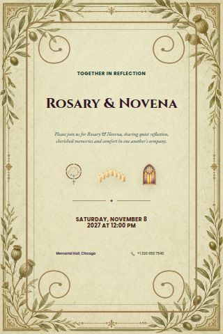 Rosary & Novena invitation preview