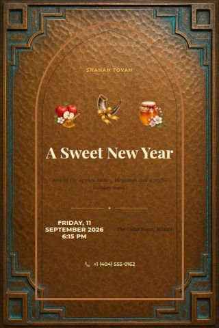 Rosh Hashanah invitation preview