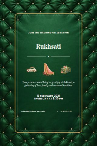 Rukhsati invitation preview