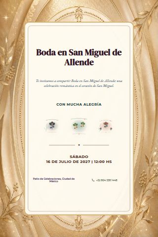 San Miguel de Allende Wedding invitation design preview