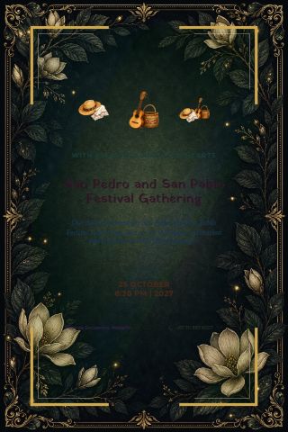 San Pedro and San Pablo Festival Gathering invitation preview