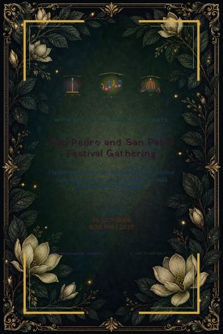 San Pedro and San Pablo Festival Gathering invitation design preview