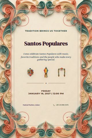 Santos Populares invitation preview