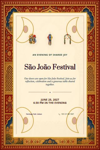 São João Festival invitation preview