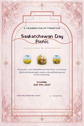 Saskatchewan Day Picnic invitation design preview