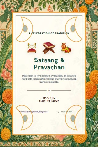Satsang & Pravachan invitation preview