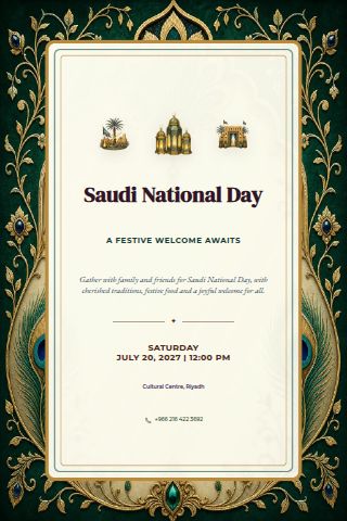 Saudi National Day invitation preview