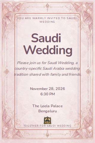 Saudi Wedding invitation design preview