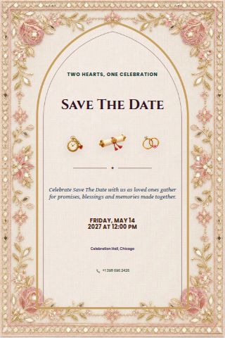 Save The Date invitation preview