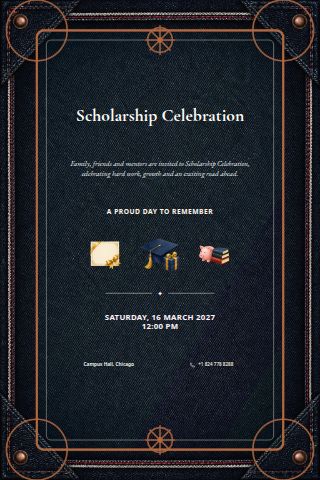 Scholarship Celebration invitation preview