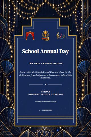 School Annual Day invitation preview