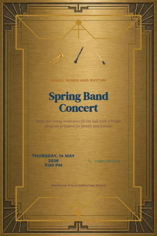 School Band Concert invitation preview