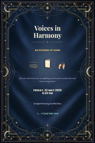 School Choir Concert invitation preview