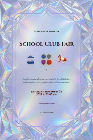 School Club Fair invitation preview