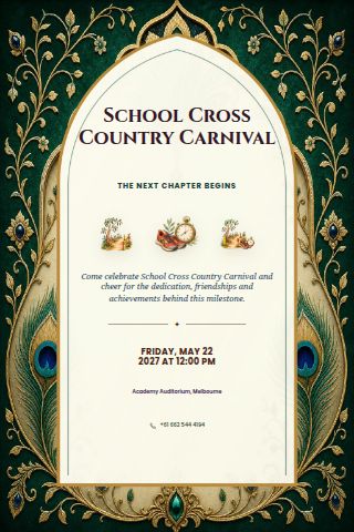 School Cross Country Carnival invitation preview