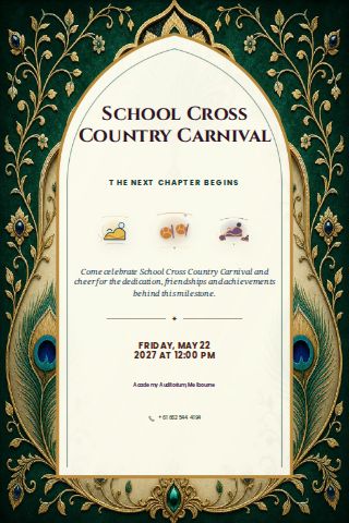 School Cross Country Carnival invitation design preview