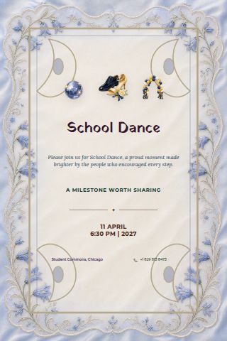 School Dance invitation preview