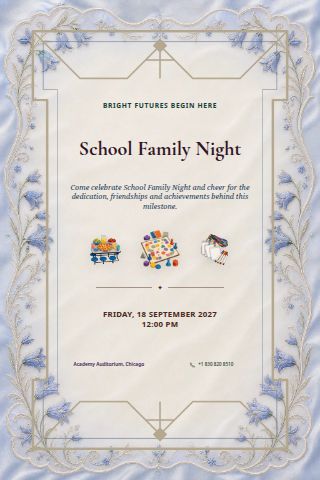 School Family Night invitation preview