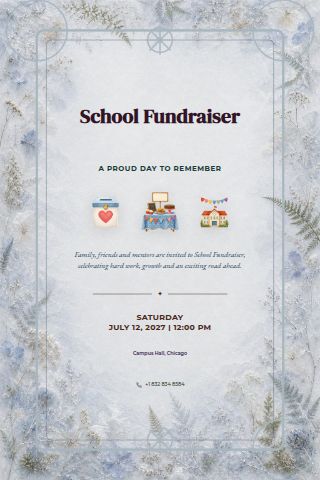 School Fundraiser invitation preview