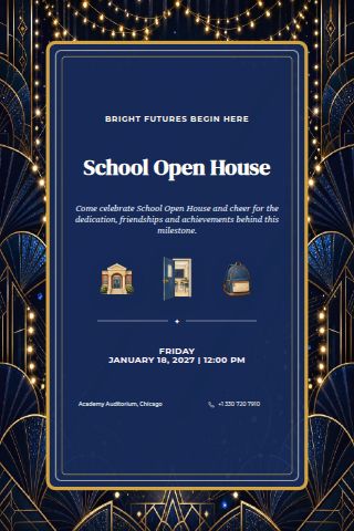 School Open House invitation preview