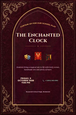 School Play & Theatre Performance invitation preview