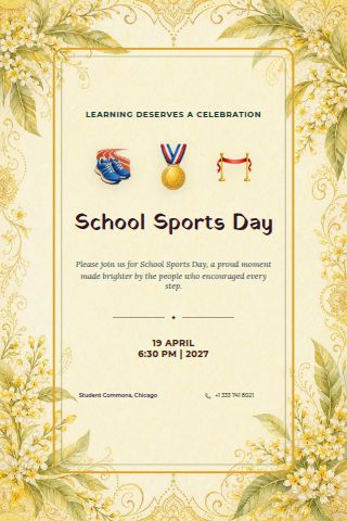 School Sports Day invitation preview