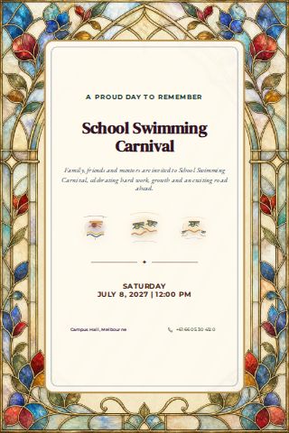 School Swimming Carnival invitation design preview