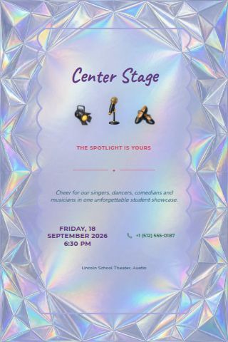 School Talent Show invitation preview