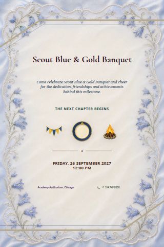 Scout Blue & Gold Banquet invitation preview