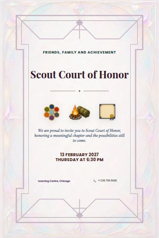 Scout Court of Honor invitation preview