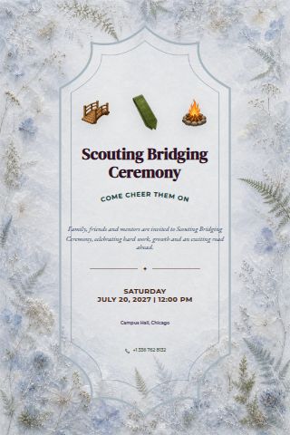 Scouting Bridging Ceremony invitation preview