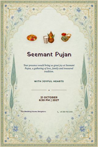 Seemant Pujan invitation preview