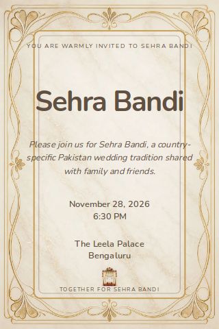 Sehra Bandi invitation design preview