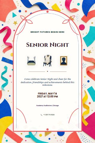 Senior Night invitation preview