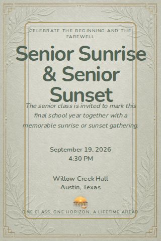 Senior Sunrise & Senior Sunset invitation design preview