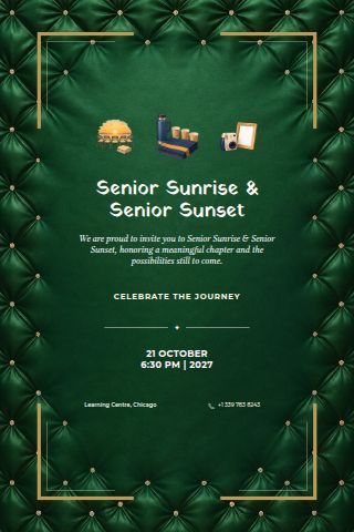Senior Sunrise & Senior Sunset invitation preview
