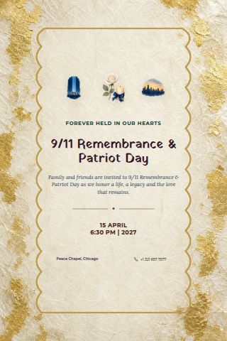 9/11 Remembrance & Patriot Day invitation preview